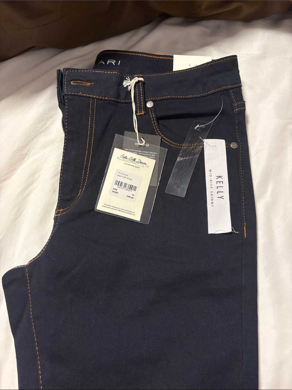 Kelly Mid Rise Skinny Jeans women’s Navy